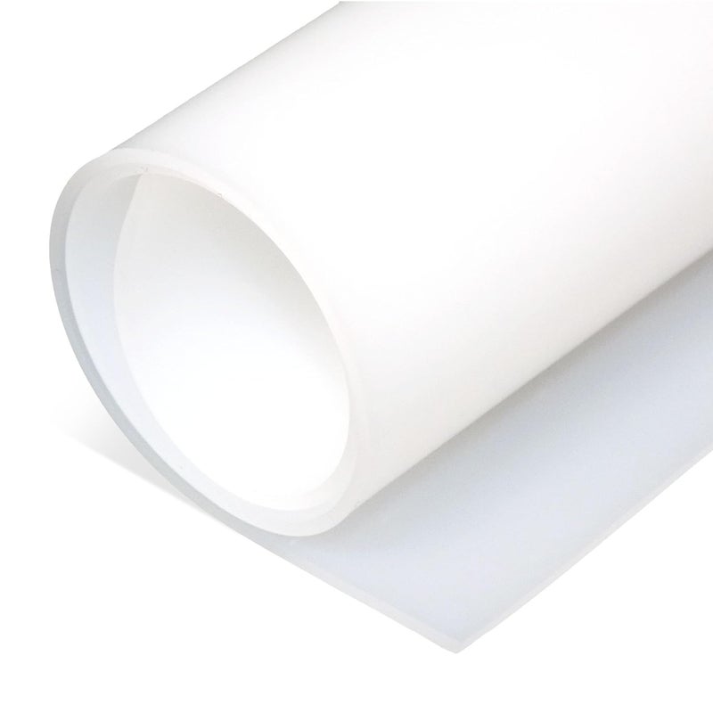 Exactly Rubber - Translucent Silicone Sheet, 50A Durometer, Semi Clear, -80 to 450F Resistant, Food-Grade Placemat, 450% Elongation, Made in USA, 1/16 x 9" x 12" - Image 1